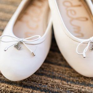 Sam Edelman Felicia Ballet Flat in White Leather